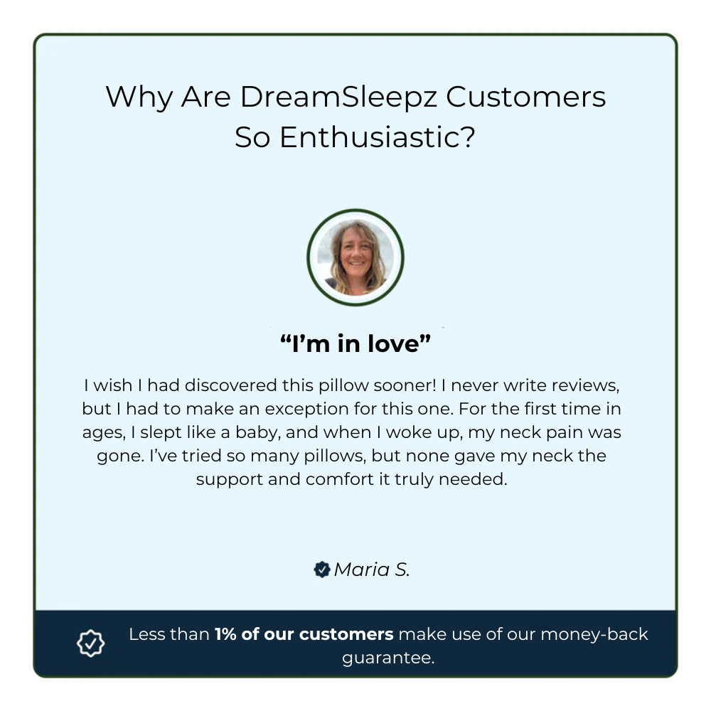The Original DreamSleepz Pillow – Wake Without Neck Ache and Feel Properly Rested