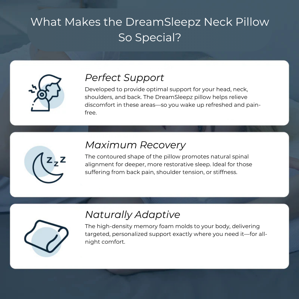 The Original DreamSleepz Pillow – Wake Without Neck Ache and Feel Properly Rested